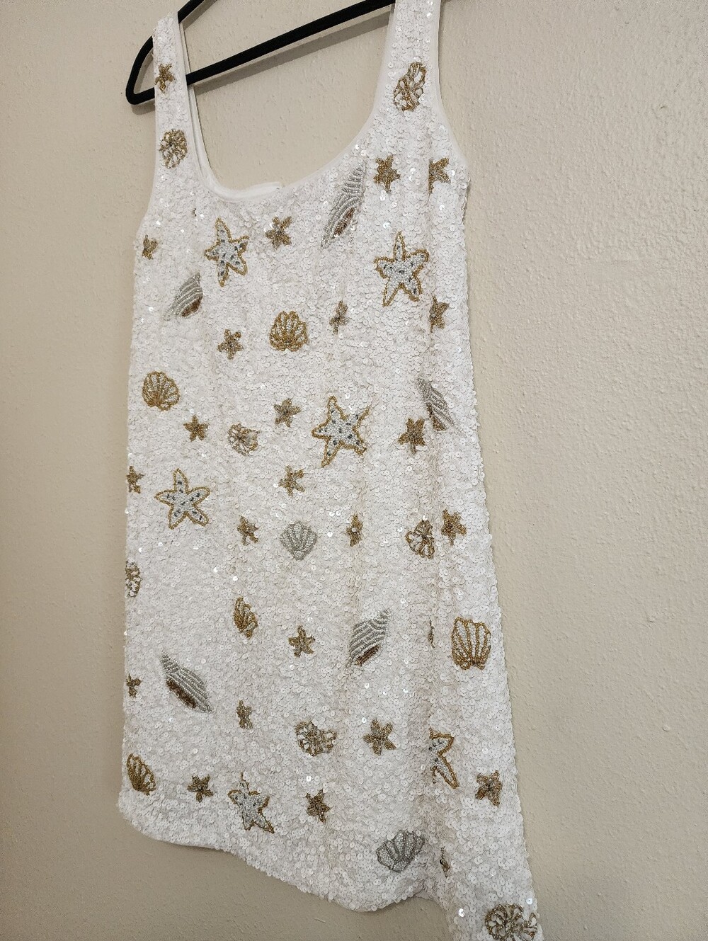 Show Me Your MuMu Lets Go Mini Salty Shells Beaded Sequins Dress XXL Party - Picture 6 of 10